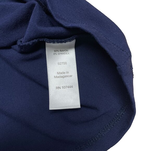 JESSICA LONDON BLOUSE SHIRT KEYHOLE FRONT FLOWY STRETCH SIZE 22/24 (1X) BLUE - Picture 4 of 7